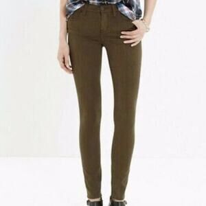 Madewell Skinny Skinny Waxed Denim Jeans Brown Size 27